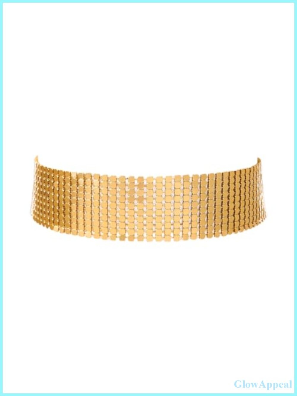 Metal Sequins Choker Necklace Punk Wide Mesh Statement Collar for Prom Party